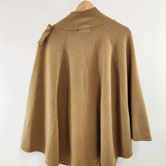 Big Buddha Camel Knit Poncho Cape Size M/L - Picture 4 of 9